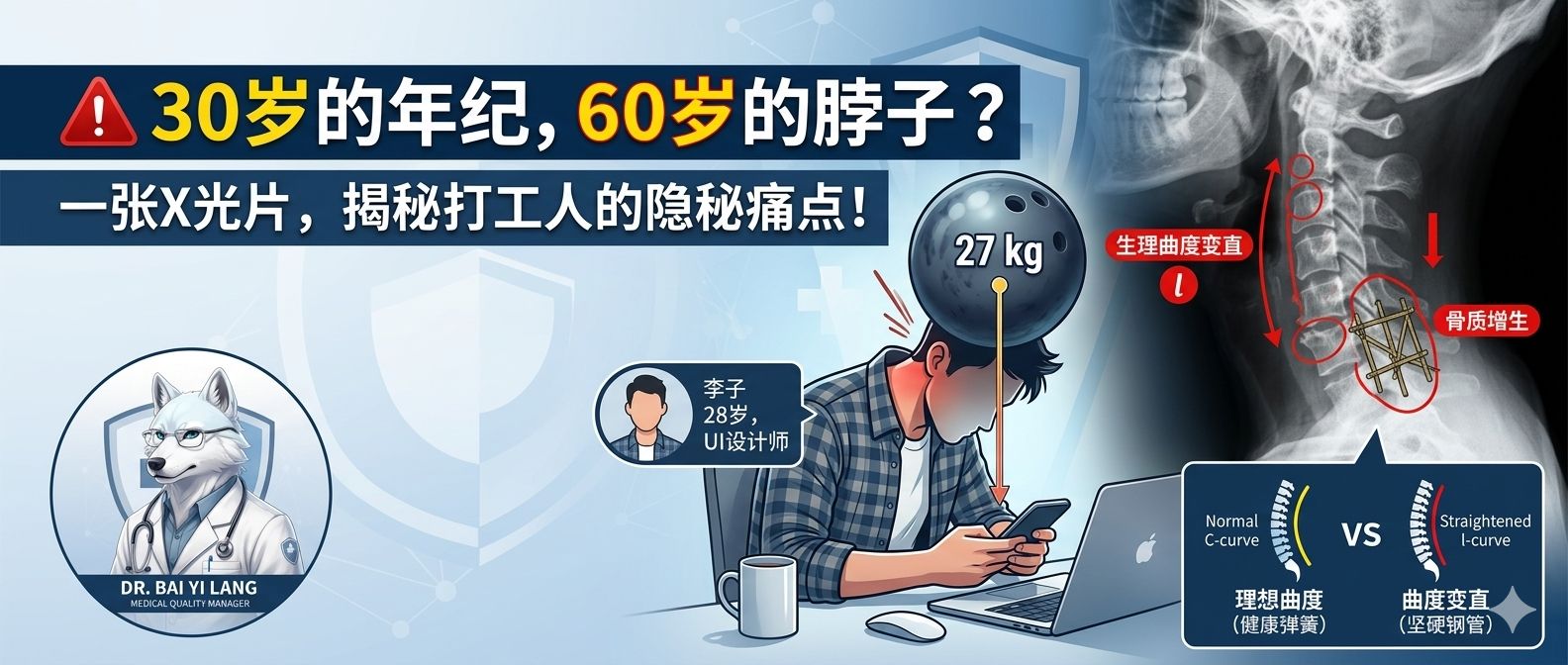 30岁的年纪，60岁的脖子？一张X光片揭开无数打工人的隐秘痛点！